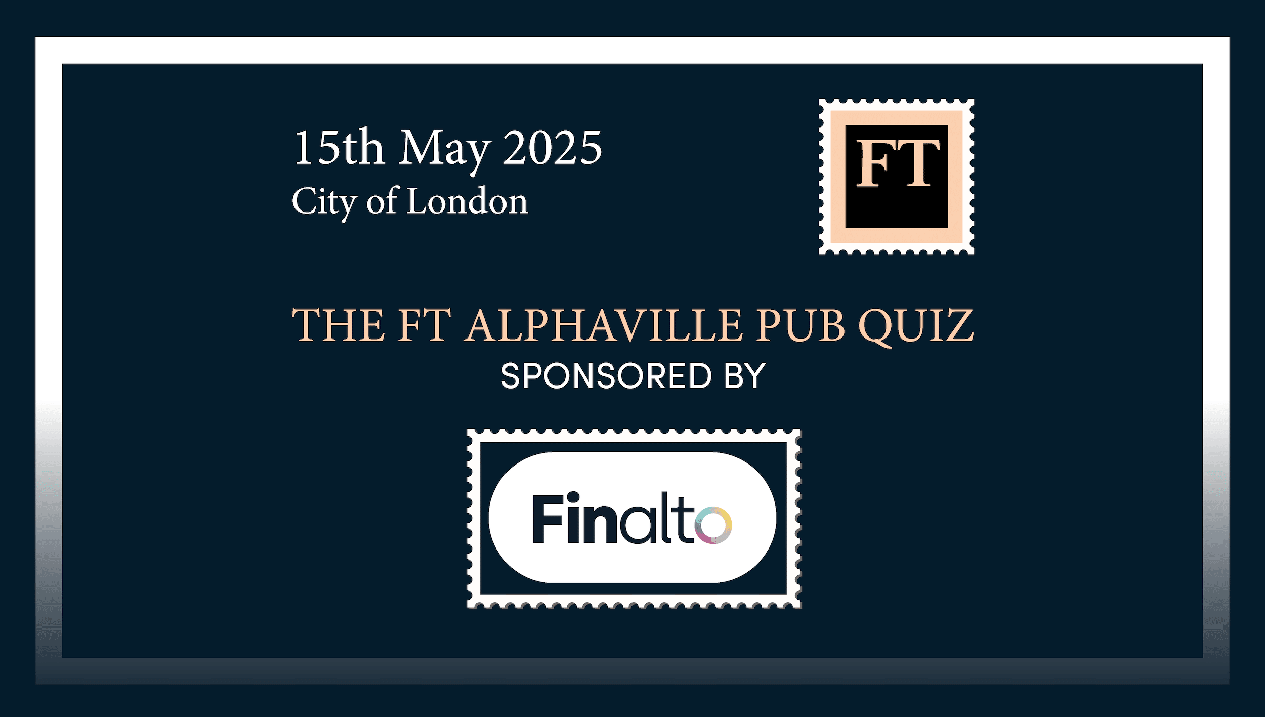 Finalto sponsors 2025 Alphaville London Quiz